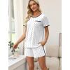 image:imageWIHOLL Pajamas for Women Set Two Piece Lounge Summer Outfits Short Sleeve Tops amp Shorts Soft Sleepwear Chest Pocket 2026White Polka Dots