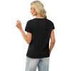 image:imageWIHOLL Short Sleeve Sweater for Women Crew Neck Trendy Summer Tops 2026 Travel Business Casual Spring Outfits with PocketBlack