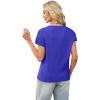 image:imageWIHOLL Short Sleeve Sweater for Women Crew Neck Trendy Summer Tops 2026 Travel Business Casual Spring Outfits with PocketBlue