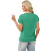 image:imageWIHOLL Short Sleeve Sweater for Women Crew Neck Trendy Summer Tops 2026 Travel Business Casual Spring Outfits with PocketGreen