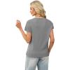 image:imageWIHOLL Short Sleeve Sweater for Women Crew Neck Trendy Summer Tops 2026 Travel Business Casual Spring Outfits with PocketGrey