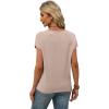 image:imageWIHOLL Short Sleeve Sweater for Women Scoop Neck Trendy Summer Tops 2026 Travel Business Casual OutfitsApricot