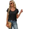 image:imageWIHOLL Short Sleeve Sweater for Women Scoop Neck Trendy Summer Tops 2026 Travel Business Casual OutfitsBlack