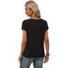 image:imageWIHOLL Short Sleeve Sweater for Women Scoop Neck Trendy Summer Tops 2026 Travel Business Casual OutfitsBlack