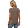 image:imageWIHOLL Short Sleeve Sweater for Women Scoop Neck Trendy Summer Tops 2026 Travel Business Casual OutfitsCoffee