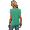 image:imageWIHOLL Short Sleeve Sweater for Women Scoop Neck Trendy Summer Tops 2026 Travel Business Casual OutfitsGreen