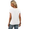 image:imageWIHOLL Short Sleeve Sweater for Women Scoop Neck Trendy Summer Tops 2026 Travel Business Casual OutfitsWhite