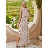 image:imageWIHOLL Summer Dresses for Women 2026 Hawaiian Beach Vacation Clothes Casual Sleeveless Maxi Long Sundresses with PocketsApricot Floral