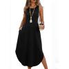 image:imageWIHOLL Summer Dresses for Women 2026 Hawaiian Beach Vacation Clothes Casual Sleeveless Maxi Long Sundresses with PocketsBlack