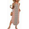 image:imageWIHOLL Summer Dresses for Women 2026 Hawaiian Beach Vacation Clothes Casual Sleeveless Maxi Long Sundresses with PocketsBoho Floral
