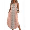image:imageWIHOLL Summer Dresses for Women 2026 Hawaiian Beach Vacation Clothes Casual Sleeveless Maxi Long Sundresses with PocketsBoho Floral