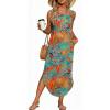 image:imageWIHOLL Summer Dresses for Women 2026 Hawaiian Beach Vacation Clothes Casual Sleeveless Maxi Long Sundresses with PocketsFloral Blue Orange