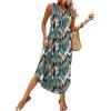image:imageWIHOLL Summer Dresses for Women 2026 Hawaiian Beach Vacation Clothes Casual Sleeveless Maxi Long Sundresses with PocketsFloral Palm Leaf