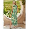 image:imageWIHOLL Summer Dresses for Women 2026 Hawaiian Beach Vacation Clothes Casual Sleeveless Maxi Long Sundresses with PocketsGreen Floral