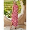 image:imageWIHOLL Summer Dresses for Women 2026 Hawaiian Beach Vacation Clothes Casual Sleeveless Maxi Long Sundresses with PocketsPink Floral