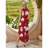 image:imageWIHOLL Summer Dresses for Women 2026 Hawaiian Beach Vacation Clothes Casual Sleeveless Maxi Long Sundresses with PocketsRed Floral