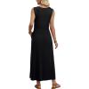 image:imageWIHOLL Summer Dresses for Women 2026 Maxi Dresses Long Flowy A Line Sleeveless Sundresses with PocketsBlack