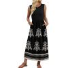 image:imageWIHOLL Summer Dresses for Women 2026 Maxi Dresses Long Flowy A Line Sleeveless Sundresses with PocketsBoho Black