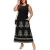 image:imageWIHOLL Summer Dresses for Women 2026 Maxi Dresses Long Flowy A Line Sleeveless Sundresses with PocketsBoho Black