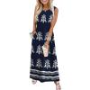 image:imageWIHOLL Summer Dresses for Women 2026 Maxi Dresses Long Flowy A Line Sleeveless Sundresses with PocketsBoho Navy