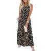 image:imageWIHOLL Summer Dresses for Women 2026 Maxi Dresses Long Flowy A Line Sleeveless Sundresses with PocketsCheetah Print