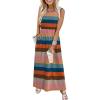 image:imageWIHOLL Summer Dresses for Women 2026 Maxi Dresses Long Flowy A Line Sleeveless Sundresses with PocketsColorful Stripes
