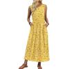 image:imageWIHOLL Summer Dresses for Women 2026 Maxi Dresses Long Flowy A Line Sleeveless Sundresses with PocketsDaisy Print