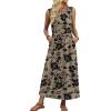 image:imageWIHOLL Summer Dresses for Women 2026 Maxi Dresses Long Flowy A Line Sleeveless Sundresses with PocketsFloral Black Flowers