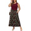 image:imageWIHOLL Summer Dresses for Women 2026 Maxi Dresses Long Flowy A Line Sleeveless Sundresses with PocketsFloral Burgundy
