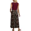 image:imageWIHOLL Summer Dresses for Women 2026 Maxi Dresses Long Flowy A Line Sleeveless Sundresses with PocketsFloral Burgundy