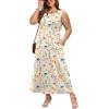 image:imageWIHOLL Summer Dresses for Women 2026 Maxi Dresses Long Flowy A Line Sleeveless Sundresses with PocketsFloral Butter Yellow