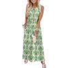 image:imageWIHOLL Summer Dresses for Women 2026 Maxi Dresses Long Flowy A Line Sleeveless Sundresses with PocketsFloral Green