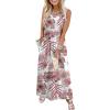 image:imageWIHOLL Summer Dresses for Women 2026 Maxi Dresses Long Flowy A Line Sleeveless Sundresses with PocketsFloral Pink