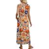 image:imageWIHOLL Summer Dresses for Women 2026 Maxi Dresses Long Flowy A Line Sleeveless Sundresses with PocketsFloral Sunflower