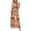 image:imageWIHOLL Summer Dresses for Women 2026 Maxi Dresses Long Flowy A Line Sleeveless Sundresses with PocketsFloral Sunflower