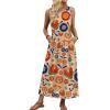image:imageWIHOLL Summer Dresses for Women 2026 Maxi Dresses Long Flowy A Line Sleeveless Sundresses with PocketsFloral Sunflower