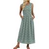 image:imageWIHOLL Summer Dresses for Women 2026 Maxi Dresses Long Flowy A Line Sleeveless Sundresses with PocketsGreen Print