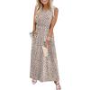 image:imageWIHOLL Summer Dresses for Women 2026 Maxi Dresses Long Flowy A Line Sleeveless Sundresses with PocketsLeopard Print