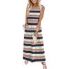 image:imageWIHOLL Summer Dresses for Women 2026 Maxi Dresses Long Flowy A Line Sleeveless Sundresses with PocketsMultistriped