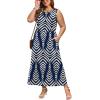 image:imageWIHOLL Summer Dresses for Women 2026 Maxi Dresses Long Flowy A Line Sleeveless Sundresses with PocketsNavy Print