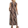 image:imageWIHOLL Summer Dresses for Women 2026 Maxi Dresses Long Flowy A Line Sleeveless Sundresses with PocketsPatterned Brown