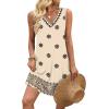 image:imageWIHOLL Summer Dresses for Women Beach Vacation Clothes Sundress Dress Hawaiian Boho Dresses Fashion Travel Cruise OutfitsBeige Ethnic