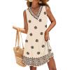 image:imageWIHOLL Summer Dresses for Women Beach Vacation Clothes Sundress Dress Hawaiian Boho Dresses Fashion Travel Cruise OutfitsBeige Ethnic