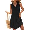 image:imageWIHOLL Summer Dresses for Women Beach Vacation Clothes Sundress Dress Hawaiian Boho Dresses Fashion Travel Cruise OutfitsBlack
