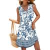image:imageWIHOLL Summer Dresses for Women Beach Vacation Clothes Sundress Dress Hawaiian Boho Dresses Fashion Travel Cruise OutfitsBlue White Ethnic