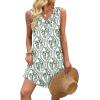 image:imageWIHOLL Summer Dresses for Women Beach Vacation Clothes Sundress Dress Hawaiian Boho Dresses Fashion Travel Cruise OutfitsGreen Florals