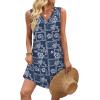 image:imageWIHOLL Summer Dresses for Women Beach Vacation Clothes Sundress Dress Hawaiian Boho Dresses Fashion Travel Cruise OutfitsNavy Florals