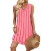 image:imageWIHOLL Summer Dresses for Women Beach Vacation Clothes Sundress Dress Hawaiian Boho Dresses Fashion Travel Cruise OutfitsPink Stripe