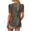 image:imageWIHOLL Summer Tops for Women Puff Sleeve Crewneck T Shirts Dressy Casual Blouses Spring Outfits Fashion ClothesBoho
