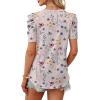 image:imageWIHOLL Summer Tops for Women Puff Sleeve Crewneck T Shirts Dressy Casual Blouses Spring Outfits Fashion ClothesFloral Colorful